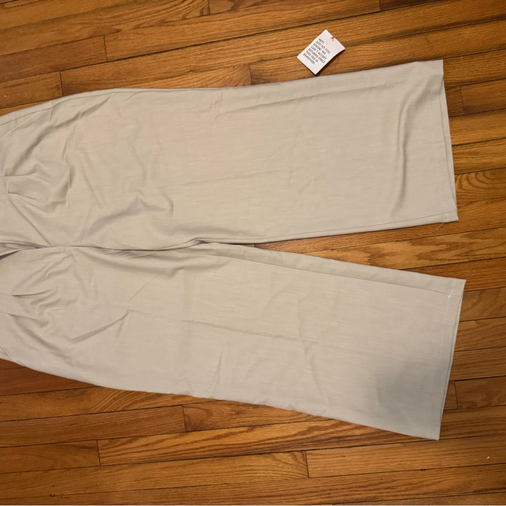 Elegant Cream Wide-Leg Pants